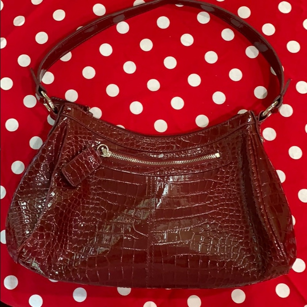 Nine Weat red alligator bag